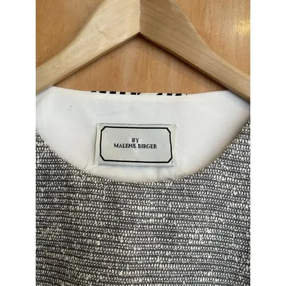 Malene Birger Textured Wool front Cream Blouse Size 40 - Picture 2 of 5